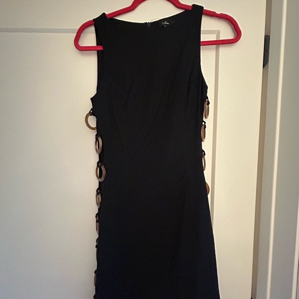 Lulu’s Decidedly Summery Black Cutout Sleeveless O-Ring Mini Dress